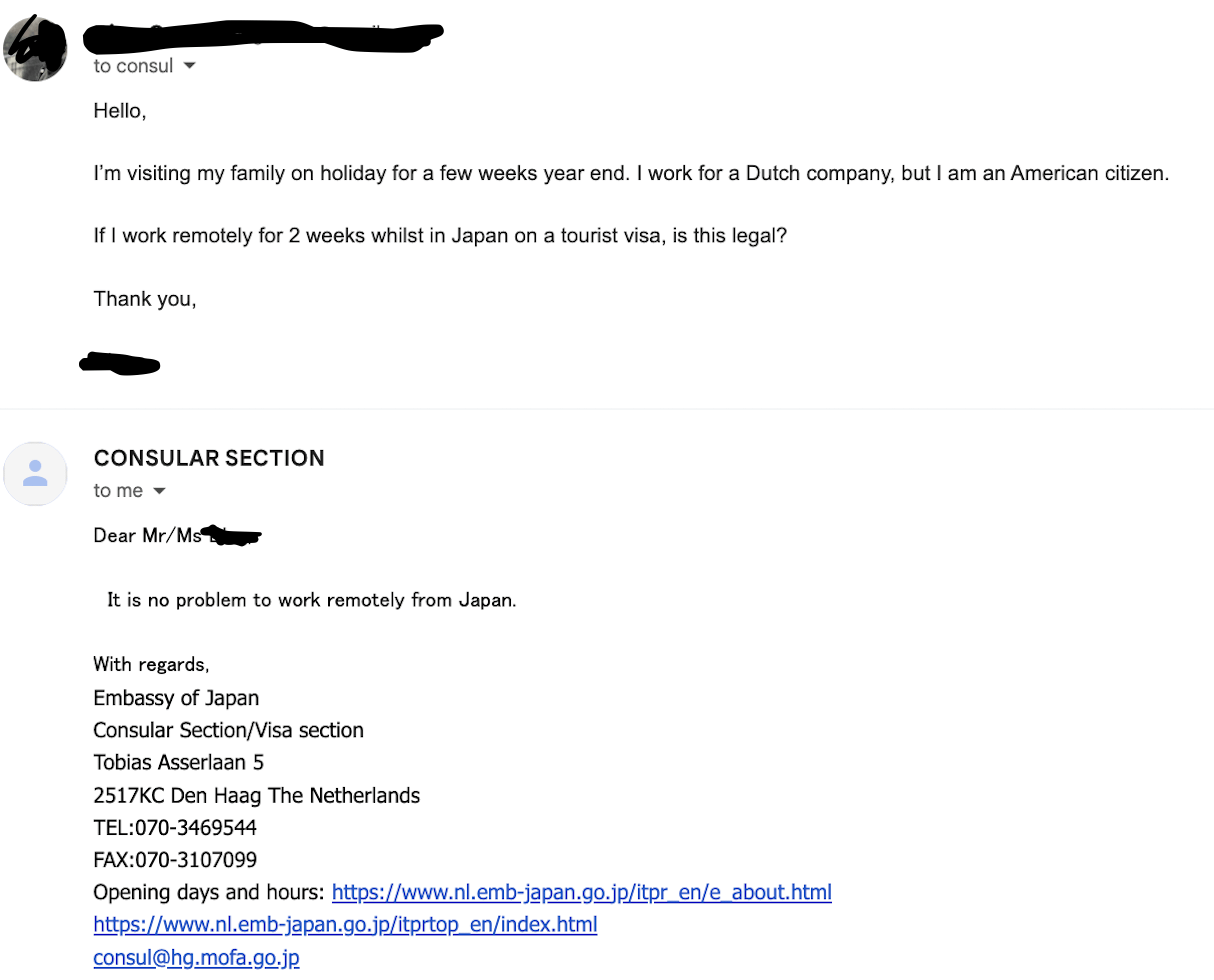 Can I Work Remotely in Japan on a Tourist Visa?